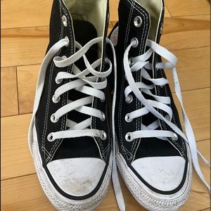 Black high top converse